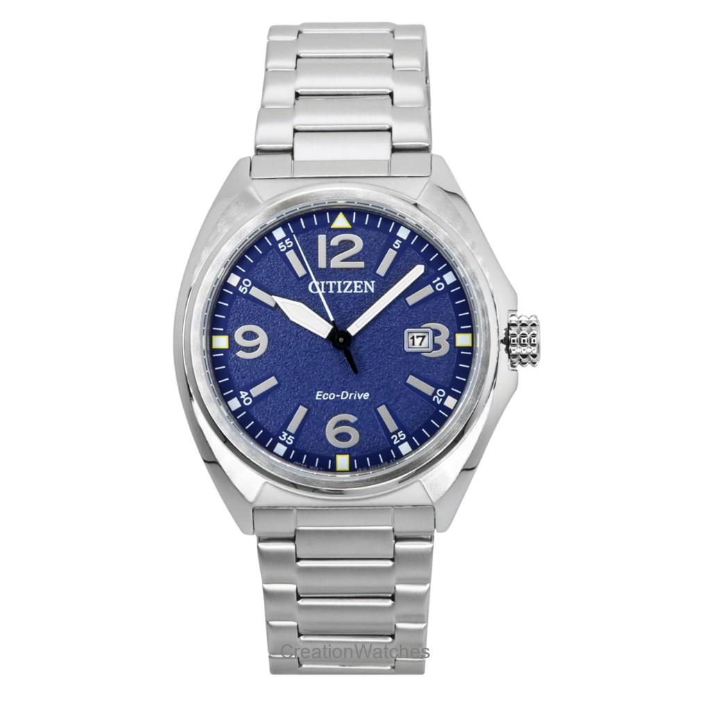Citizen Eco-Drive Stainless Steel Blue Dial AW1571-76L 100M Men's Watch
