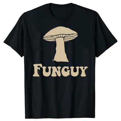 Fungi Fun Guy Funny Mushroom Lover TShirt Unisex Women Clothing Fashion T Shirts Cotton Short Sleeve Oversized Loose Tshirt Tops