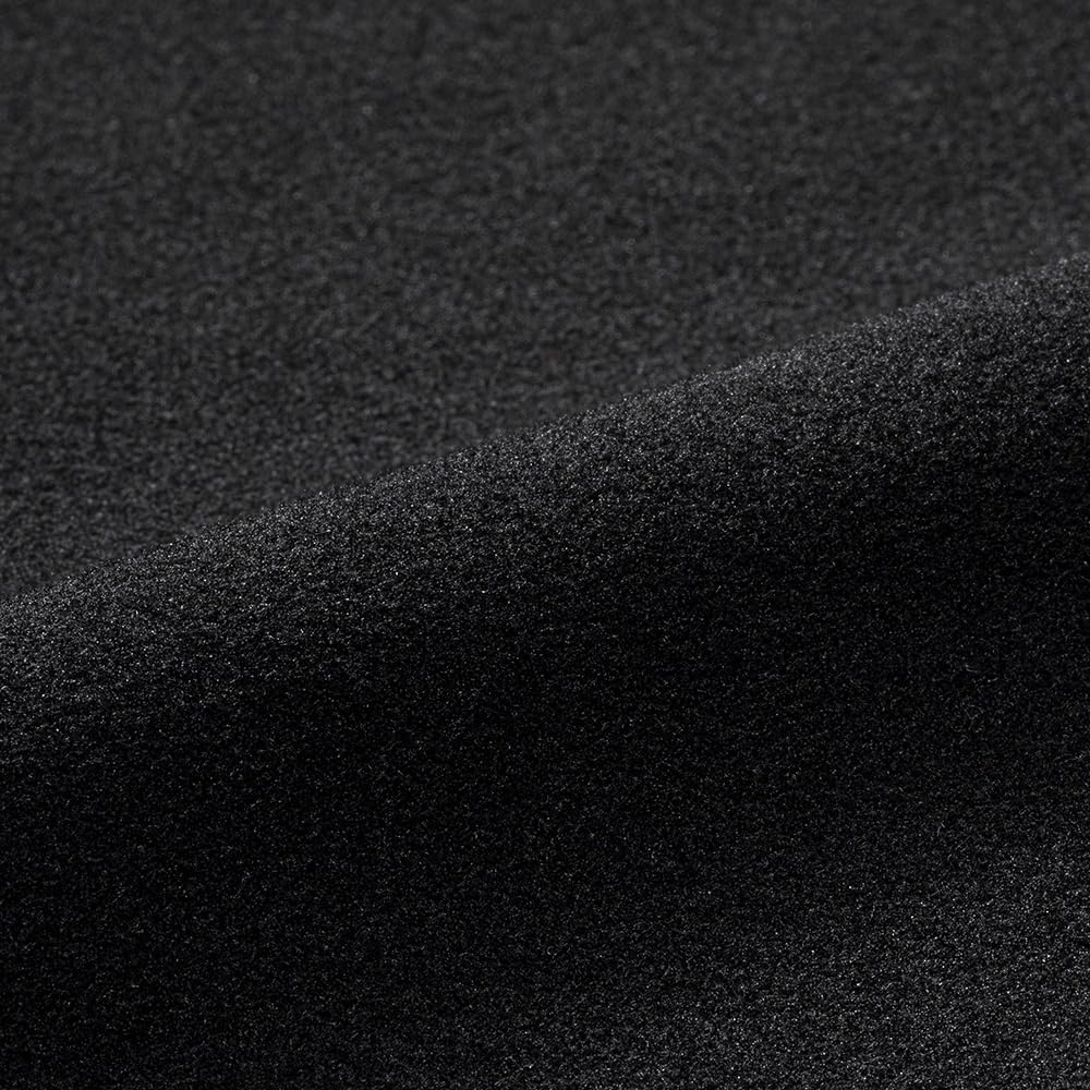 Soccer Inner and Size 2XL Wear, Fleece-Lined Shirt, Warm, Stretch, Antibacterial, Odor-Resistant, P2MAB550, Unisex, Black,