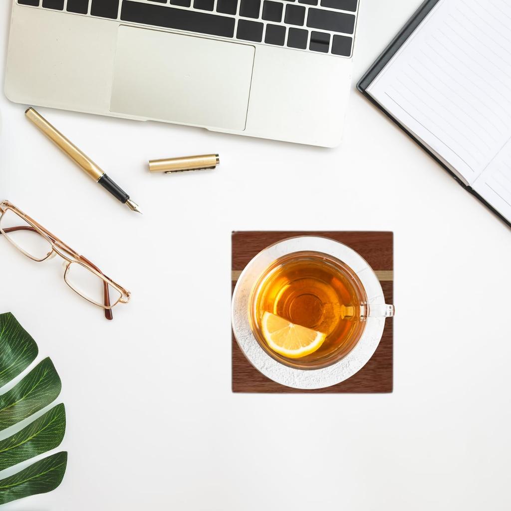 Handmade Wooden Coasters, Stylish Tea Trays and Dessert Plates, Thick, Waterproof, Decorative, Insulated, Stylish Cup Holders, Suitable for Home,