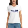 Women TShirt Airbus A320 Logo Summer Short Sleeve Tees ONeck Cotton T Shirts Clothes Tops Streetwear