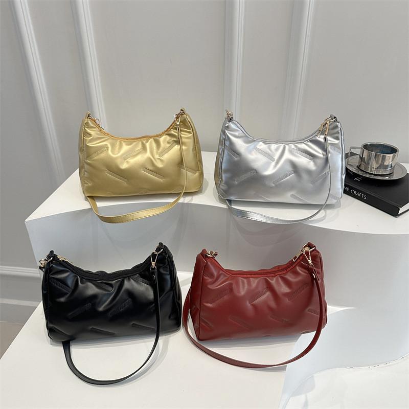 Fashion Shoulder Crossbody Bag With Solid Color Design For Daily Outings Casual