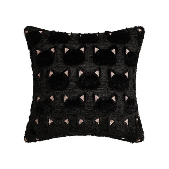 Decorative Pillow Case Ghost Pumpkin Cat Pattern Pillow Cover Removable Easy To Clean Washable Throw Pillow Case