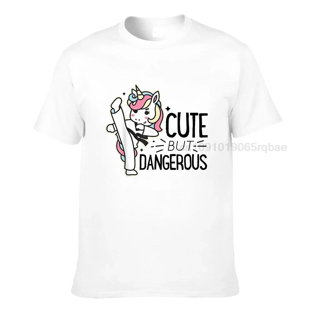 Cute Dangerous Karate Taekwondo Shirt Funny Gifts Tshirt Tshirts Tops Shirts Funky Cotton Gift Hip Hop Unisex