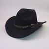 Ethnic topper hat Western cowboy new hat cowboy hat felt hat jazz hat big brim casual Panama