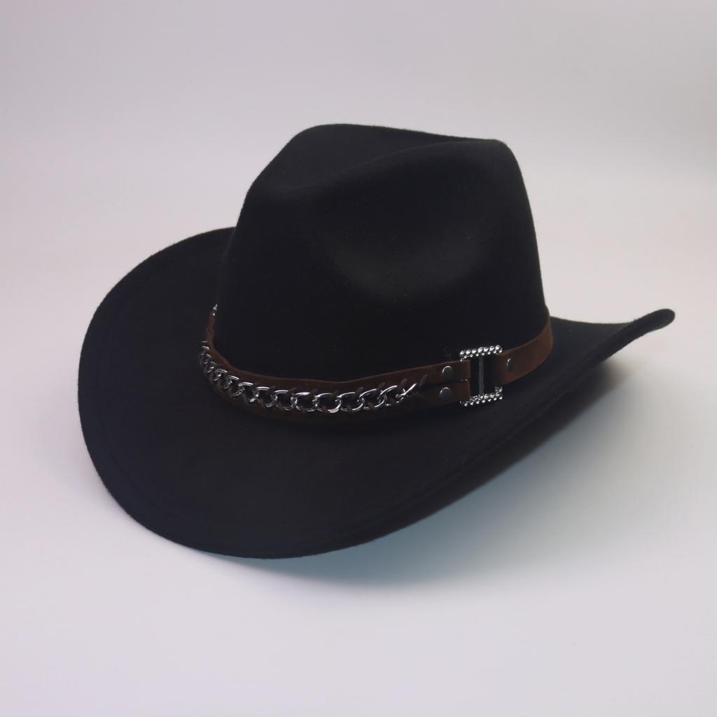 Ethnic topper hat Western cowboy new hat cowboy hat felt hat jazz hat big brim casual Panama