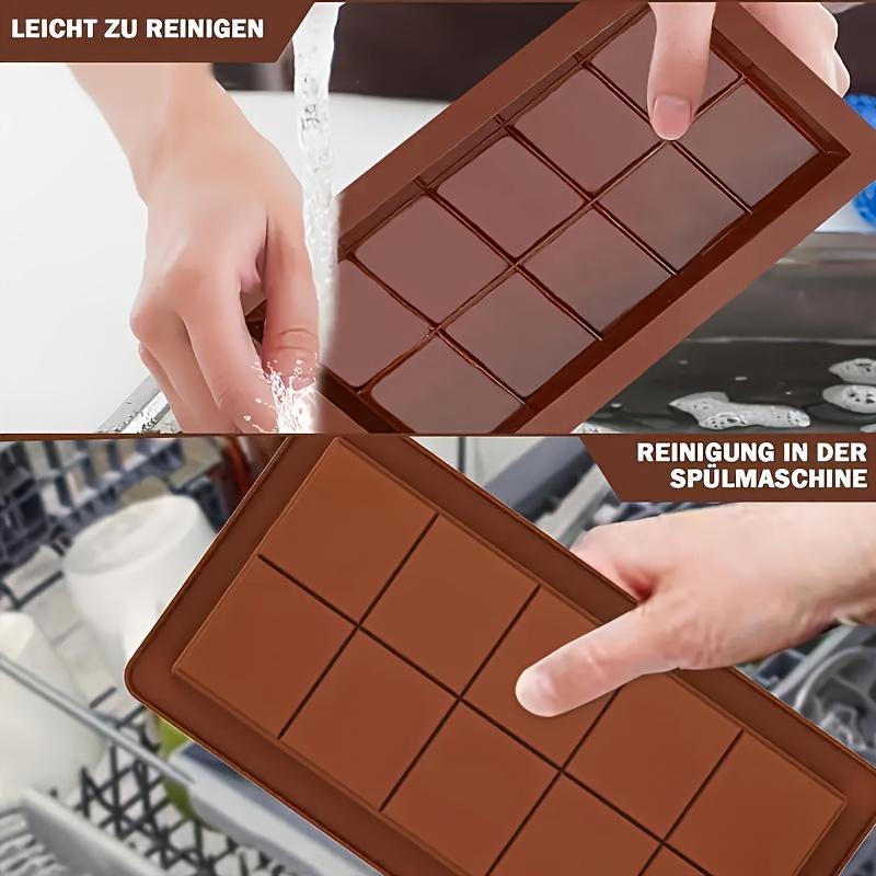3PCS Chocolate Silicone Mold, Rectangular Baking Tool, Grid Pattern Mold, Silicone Baking Mold.