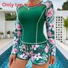 Costume da Bagno da Ragazza a Manica Lunga con Protezione UV per Sport Acquatici