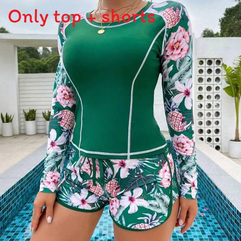 Costume da Bagno da Ragazza a Manica Lunga con Protezione UV per Sport Acquatici