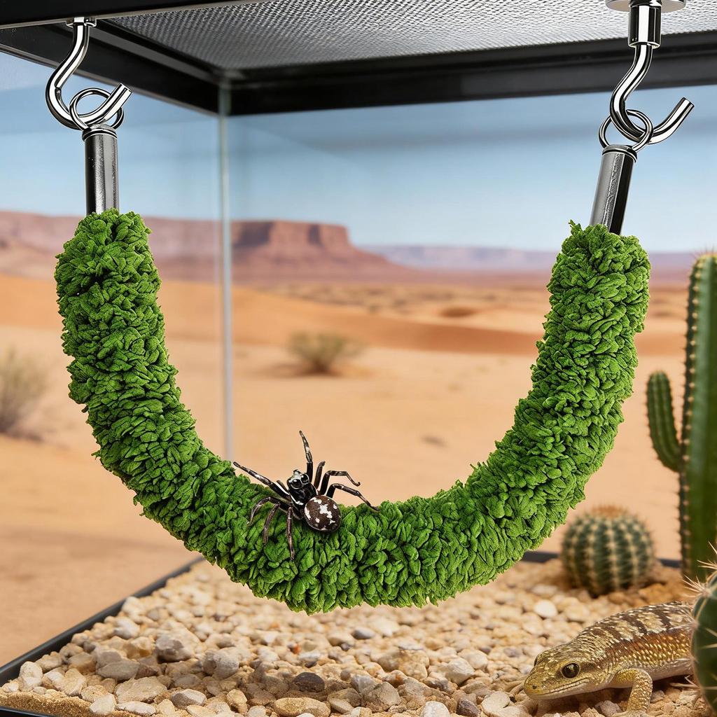 Jumping Spider Bridge Hermit Crab Climbing Enclosure Bridge Swings  Spider/Gecko Jumping stand Climbing ladder for Terrarium