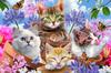 Yamasan Prime 3D Howard Robinson Cats Playing In a Flower Garden 21062 Finished 46 X 31 Cm 150 Pieces Size /