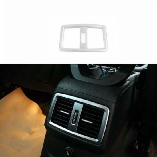 Air Outlet Vent Frame Cover Matte Silver 2016- For BMW X1 F48 Car Rear Seat