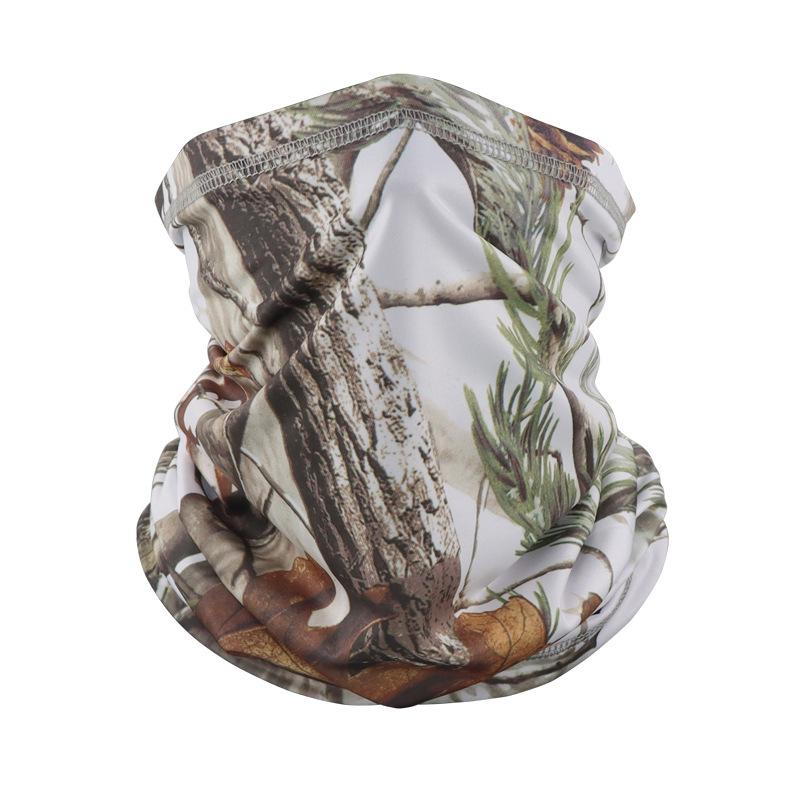 Camouflage Ice Silk Neck Gaiter: Multifunctional Summer Headscarf for Outdoor Cycling, Sun Protection, and Quick-Drying Breathable Face Mask for Men.