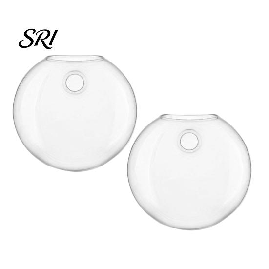 Decorative Wall Planter Hanging Glass Clear Flower Vase for Hydroponics Plants Greenery Home Decor Mount Terrarium Propagation Station Bathroom Office