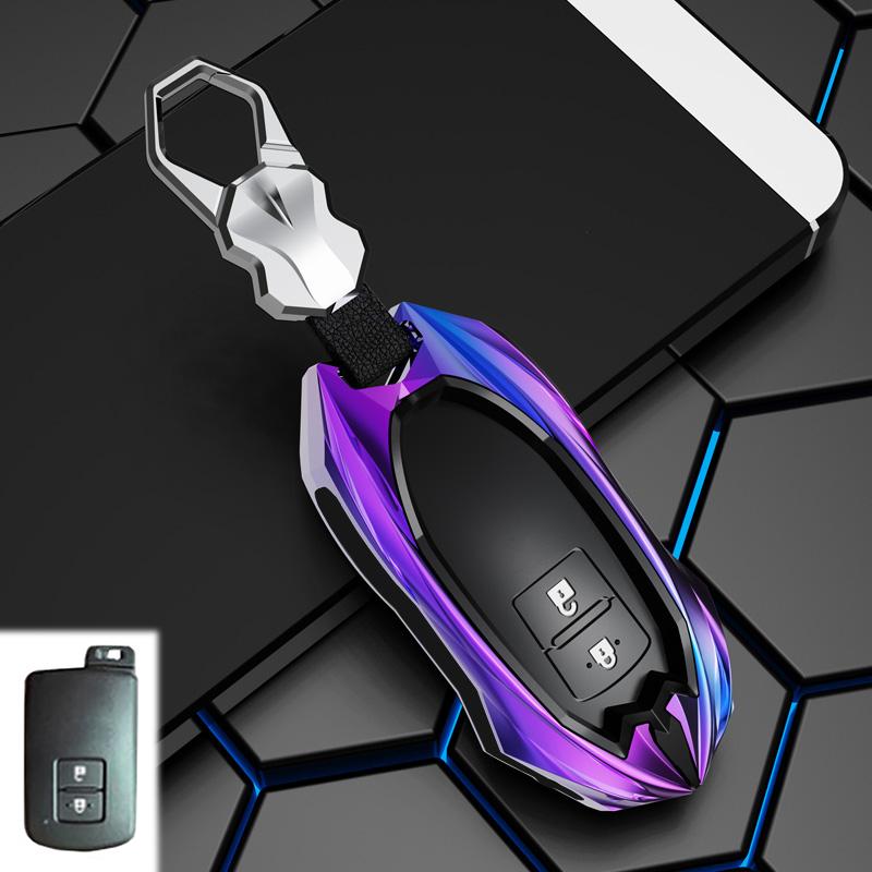 Zinc Alloy Car Key Case Cover For Toyota Camry Corolla Avalon Rav4 Land Cruiser Prado Fob KeyChain Protect Accessories Keychain