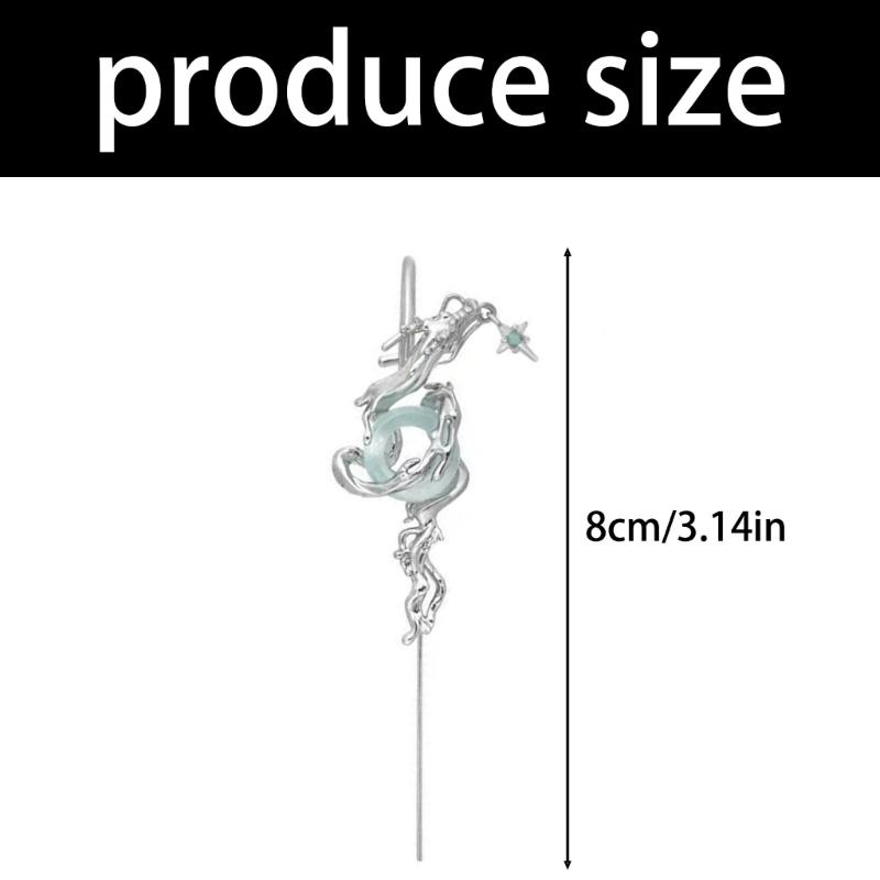 Modern Dragon Motif Ear Jewelry With Intricate Cutout Patterns New Asian Inspired Alloy Ear Accessories For Casual Event