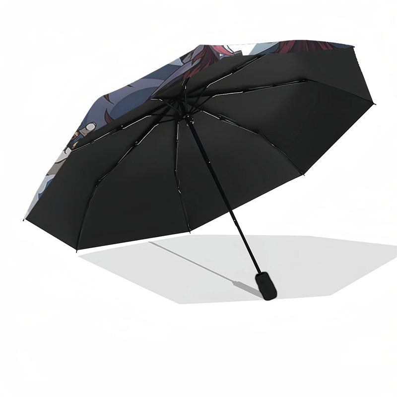 1pc Demon Slayer: Tanjiro Kamado & Nezuko Masked - Outdoor Umbrella | Automatic Opening/Closing | Portable 3-Fold Design | 8-Rib Iron Frame | Festival