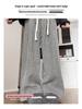Women's High-Waist Black & White Striped Wool Wide-Leg Pants - Petite 150, Autumn/Winter Collection