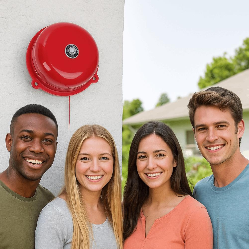 Metal Internal Strike Alarm Bell AC 220V Manual Call Alarm Bell Point Fire Alarm  Outdoor Use