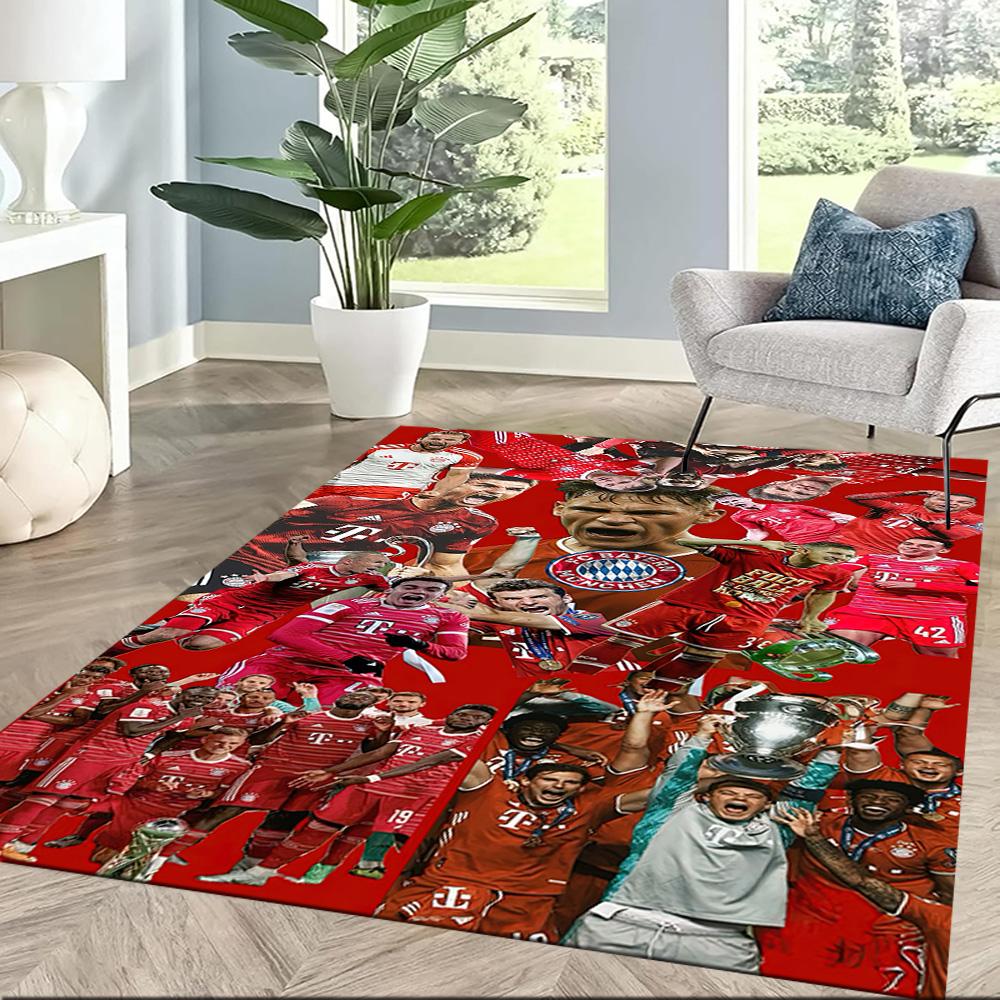 Bayern Munich Area Rug Design for Playrooms Decorate room Outdoor Living Rooms Antislip Carpet Anime Office Decor Gift for Festivals