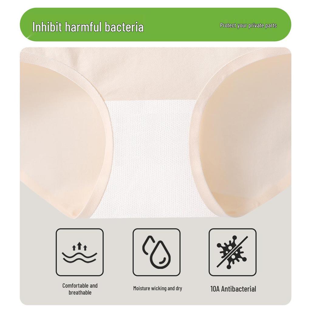 Premium Cotton High-Waisted Women's Briefs - Breathable & Moisture-Wicking with Antibacterial Silk Crotch.