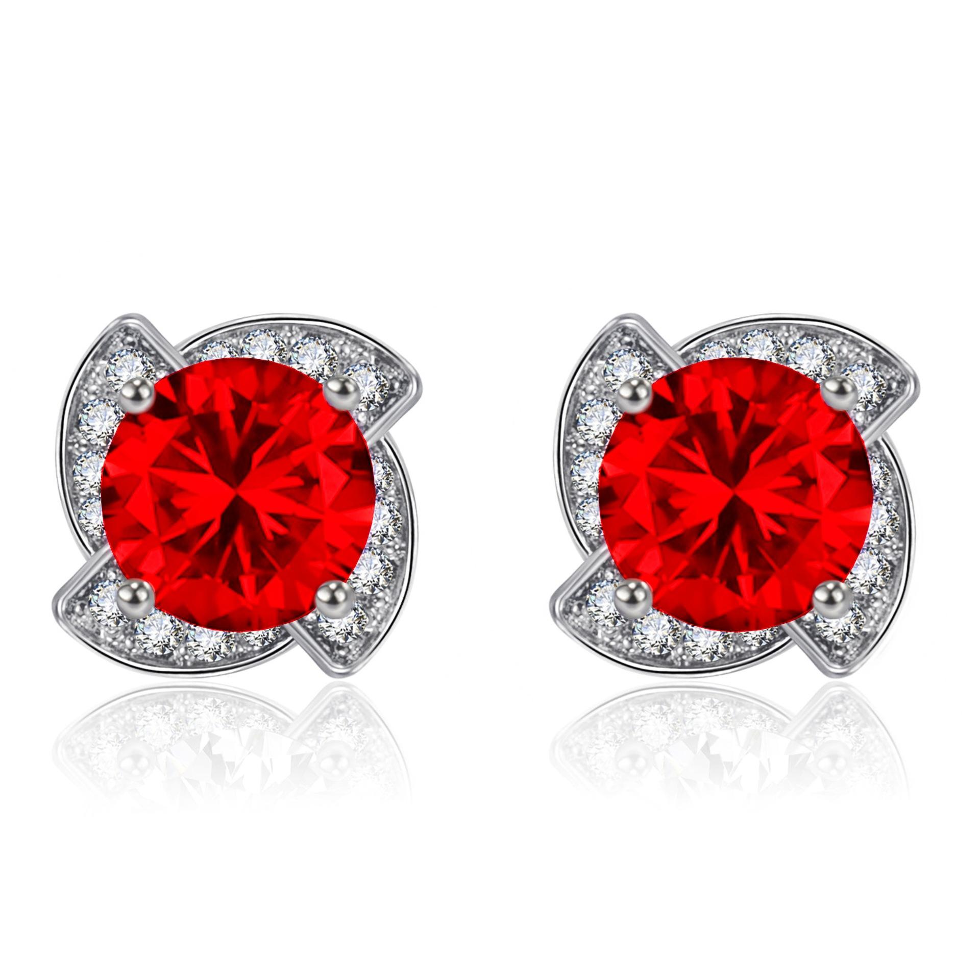 

2 каратлайта, четыре лепестка, модные модные вращающиеся серьги с ветряной мельницей, цветные бриллиантовые серьги