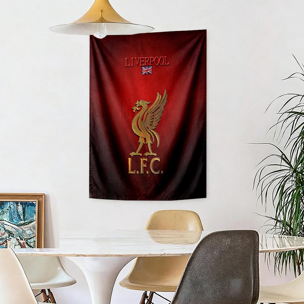 Liverpool Football Club Vægdekoration Vægtæppe Kunst Til Kæledyrsminde Fødselsdag Bryllupsfest Baggrund Familiegave