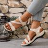 High Quality Brand Women Sandals 2025 Summer New Elastic Band Lightweight Sandals Flat Casual Outdoor Shoes for Women