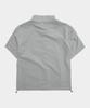 Placestudioman Authentic Light Diagonal Cut Point High-Neck Nylon Windbreaker Short Sleeve Jacket [Gray]