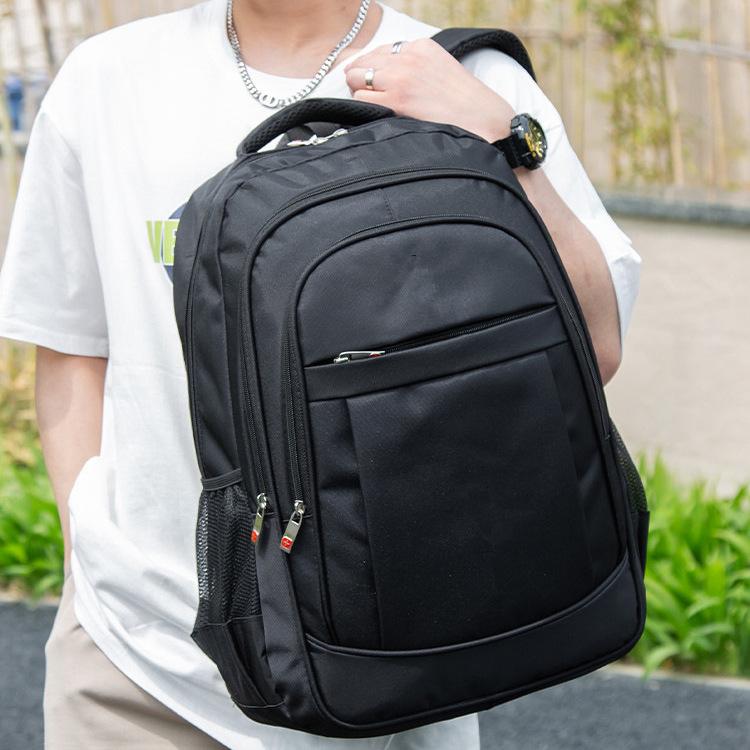 Schoolbag New Backpack Men's Business Computer Bag Unlabeled Printed Logo Travel Large Capacity Student School Bag