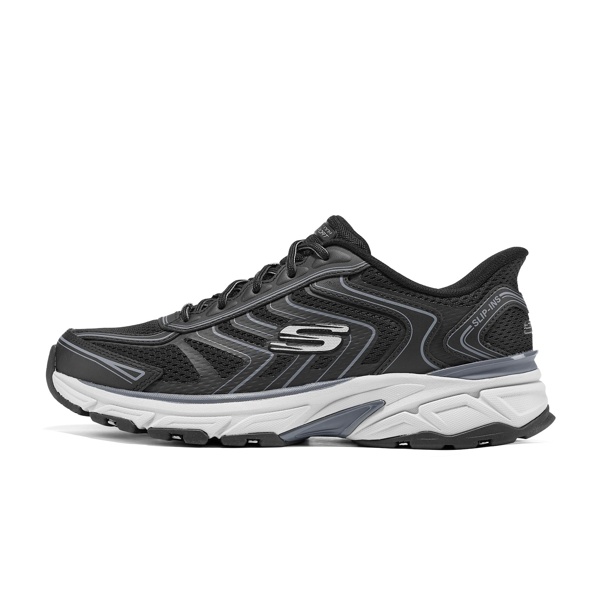 Skechers Stamina Slip-On Retro Casual Comfortable Sports Shoes Men sneakers Black 233150-BKCC 40