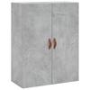 Vidaxl Witrynka, Szarość Betonu 69,5X34X180 Cm Materiał Drewnopochodny