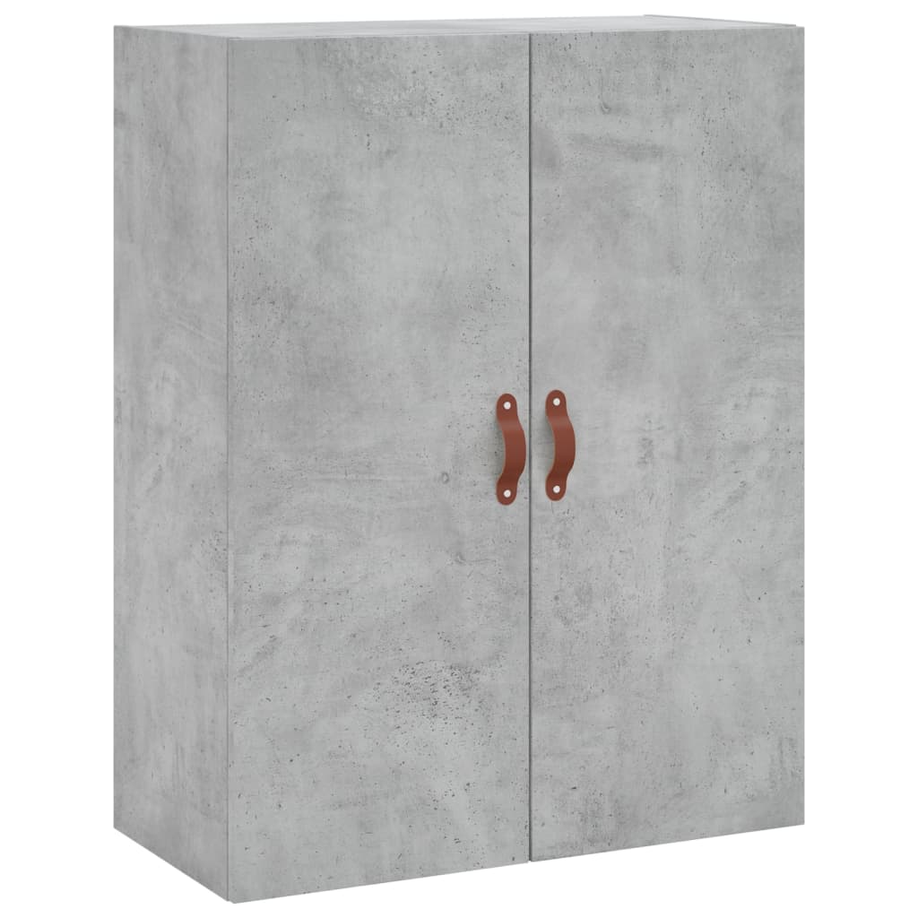 Vidaxl Witrynka, Szarość Betonu 69,5X34X180 Cm Materiał Drewnopochodny