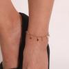 Europe, America, simple and fashionable five-pointed star pendant anklet women, hot-selling adjustable star beach foot accessories