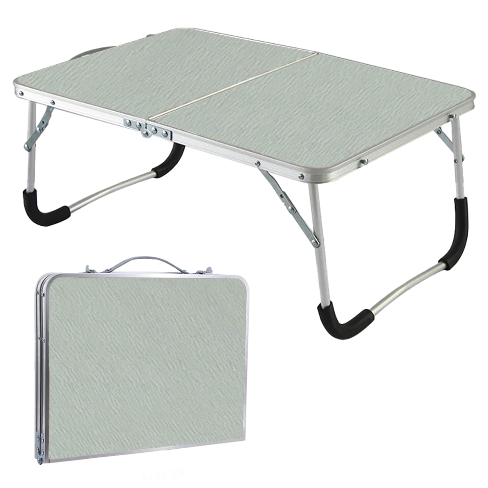 

Folding table type that can be used Camping outdoor mini compact low side bed solo camping [Lightweight indoors] table, table, table, table, table, светло-серый