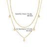 Elegant 18K Gold & Stainless Steel Water Drop Necklace