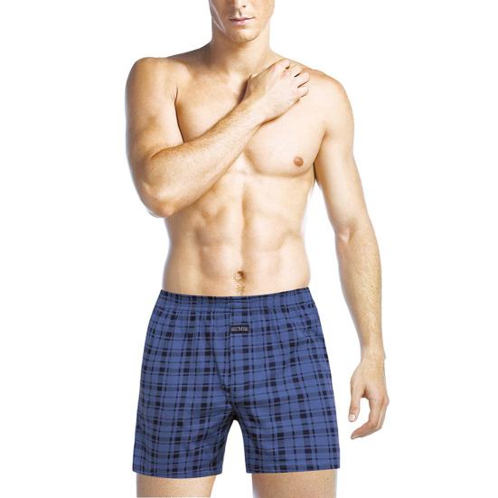 Men Panties Plaid Mid Waist Close Fit Stretch Hidden Button Super Soft Underpants