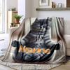 Kitty Meditation Multi Purpose Customizable Blanket Personalized Name Comfortable Suitable For Sofa Couch Office Bed Picnics Four Seasons Universal