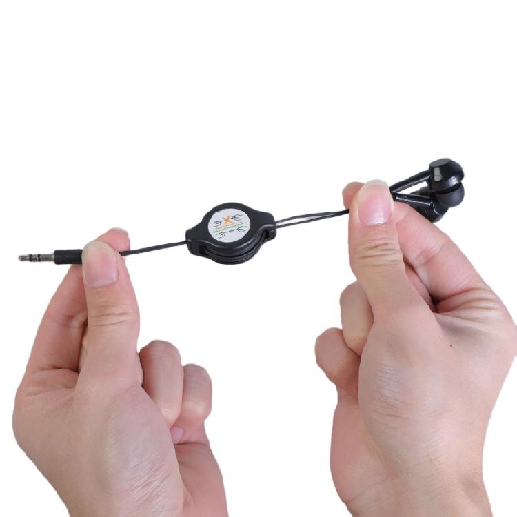 3.5mm Retractable Earphone Sound Cable Male In-Ear Earphone for Car Phone MP3 MP4 Music Speaker Computer Laptops