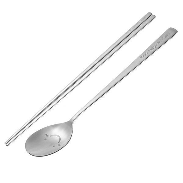 Inspoon Charlie Wink Adult Cutlery Set, 1 Set, Spoon 4p + Chopsticks 4p, Korean Popular Tableware