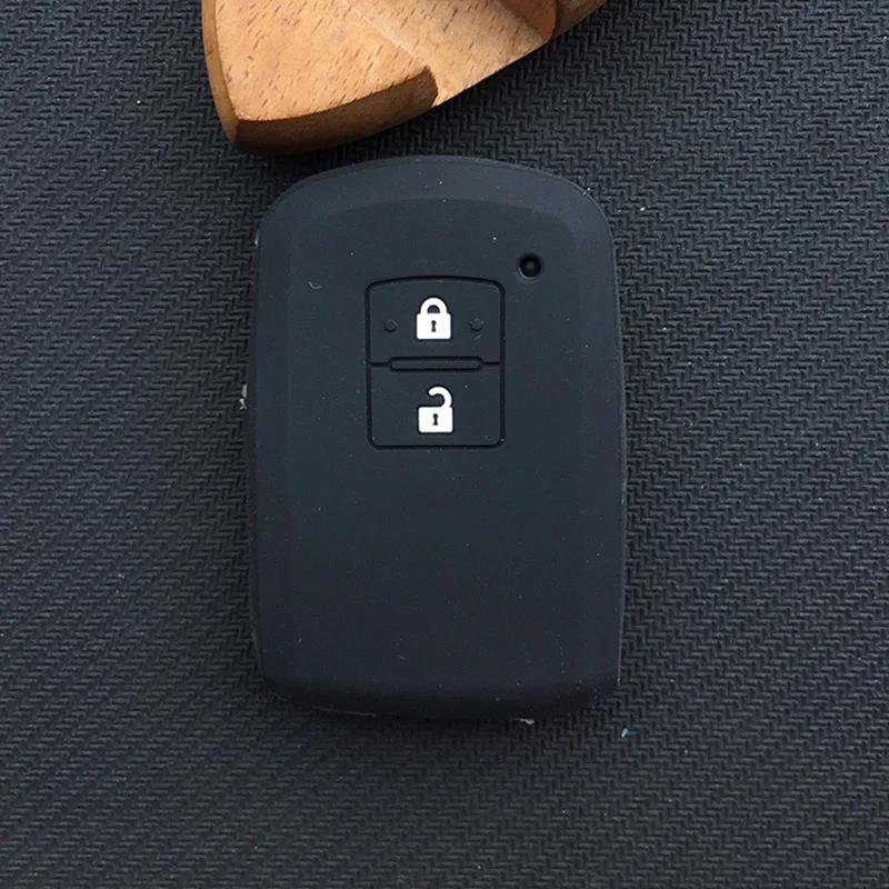 Silicone Rubber Car Key Cover Case for Toyota Camry RAV4 Avalon Auris Key Cover 2013 2 Buttons Smart Car Key Case Shell