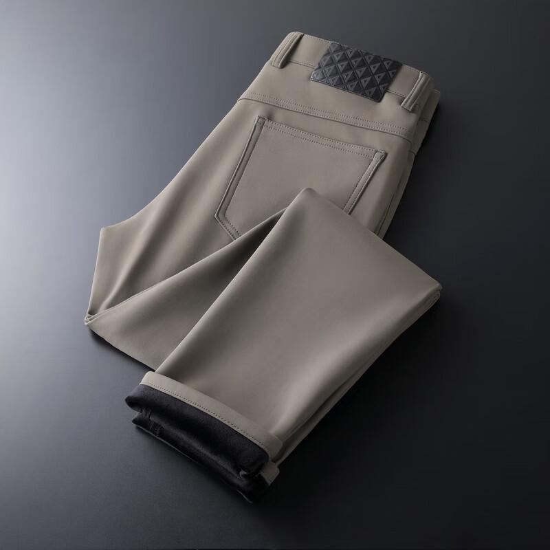 Yiliteng Men's Fleece-Lined Winter Casual Pants