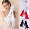 1 Paar Fransenhandschuhe Rollenspielhandschuhe Party Polyester Ballkleid Satin Lange Etikettehandschuhe