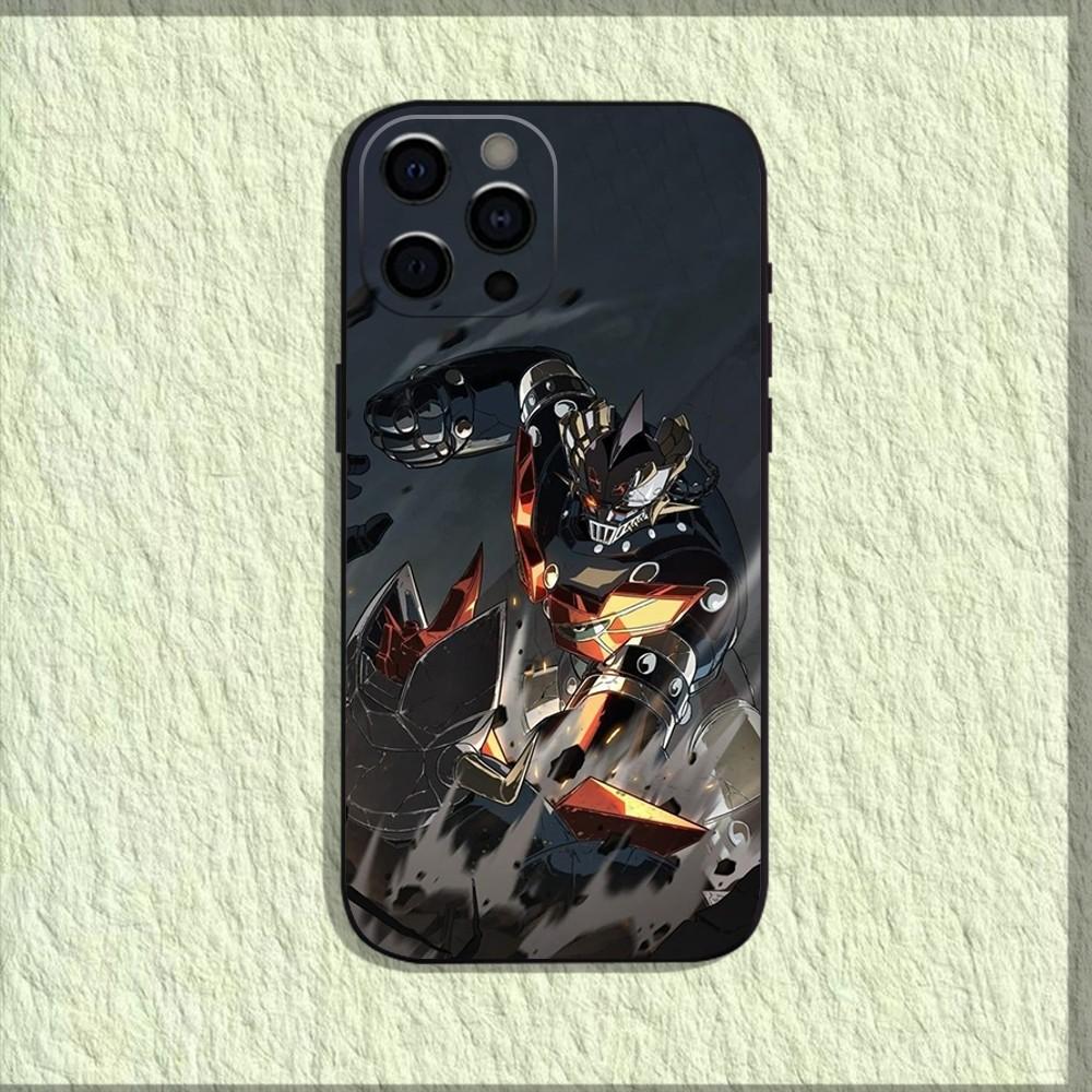 Anime M-Mazinger Z Robot Phone Case For iPhone 16,15,14,13,12,11,Pro,X,XS,Max,XR,Plus,Mini Soft Black Cover