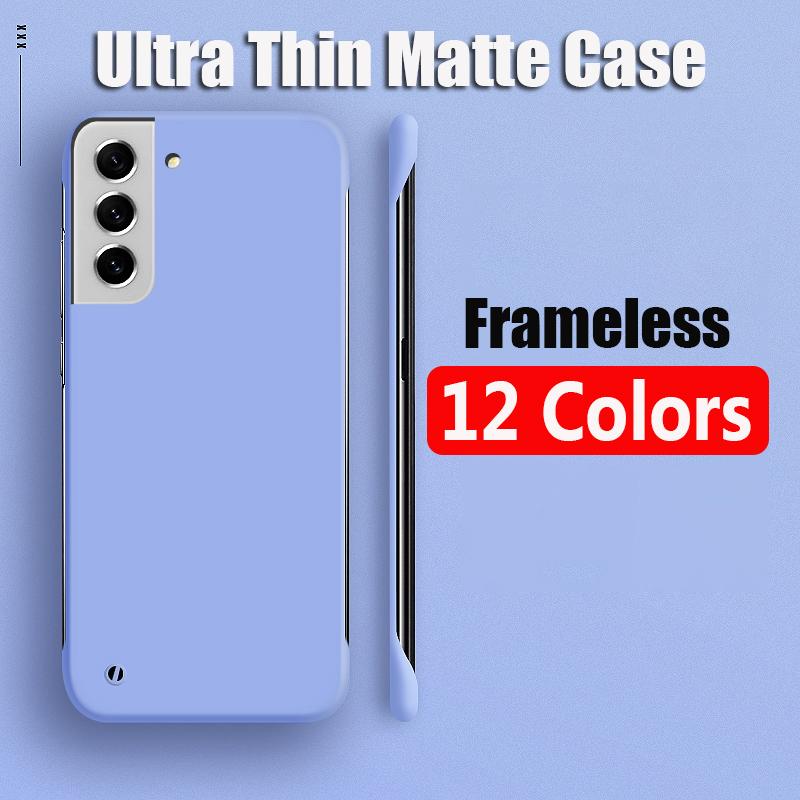 

Тонкий тонкий жесткий безрамочный чехол из ПК для Samsung Galaxy S20 S22 S21 FE Ultra S10 Plus ПРИМЕЧАНИЕ 20 Ultra Note 10 Plus, матовые чехлы