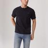 Levis SS25 Logo Embroidered Crew Neck Ribbed Hem Casual Split Hem Short Sleeve T-Shirt Men T-Shirts Dark-Blue 003YV-0001