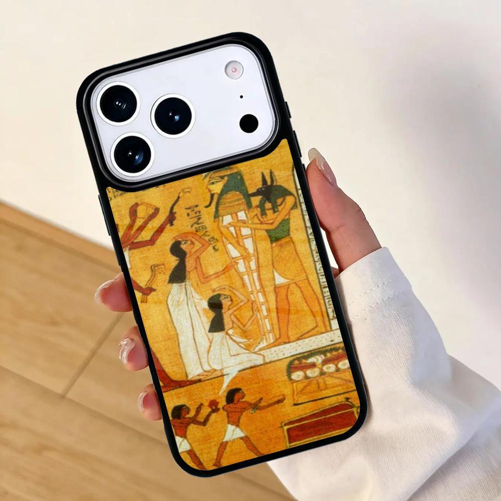 Egypt Mural Mobile Phone Case for IPhone 17 AIR 16pro Max 15 14 13 12 11 Bumper Cover