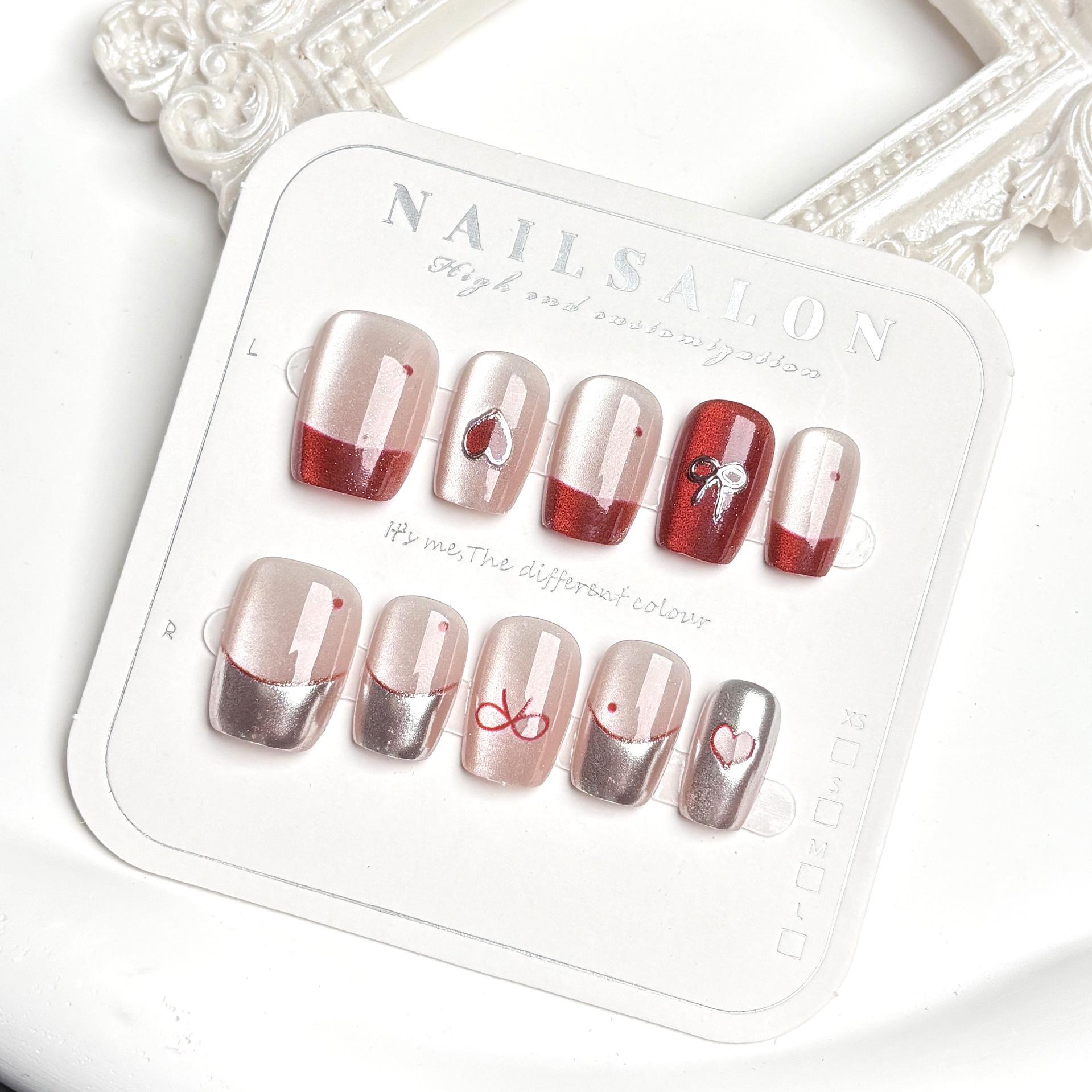 

Маленькая обезьянка Ангкор Красный Праздничный Нейл-арт – Праздничный Короткий Стиль для Яркого Образа