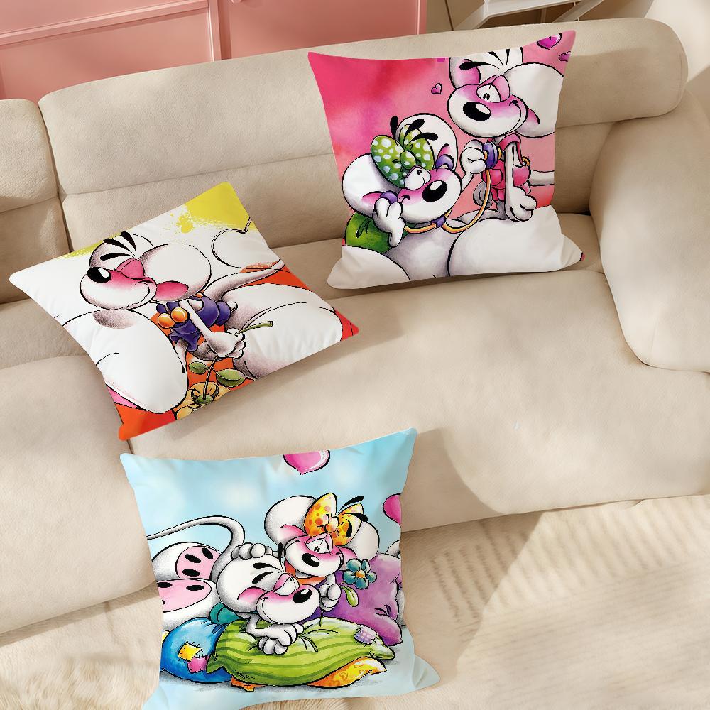 Cartoon D-Diddl Rat Pillow Case Applicable Space For Guest Rooms Interiors Cars Office House Decoration