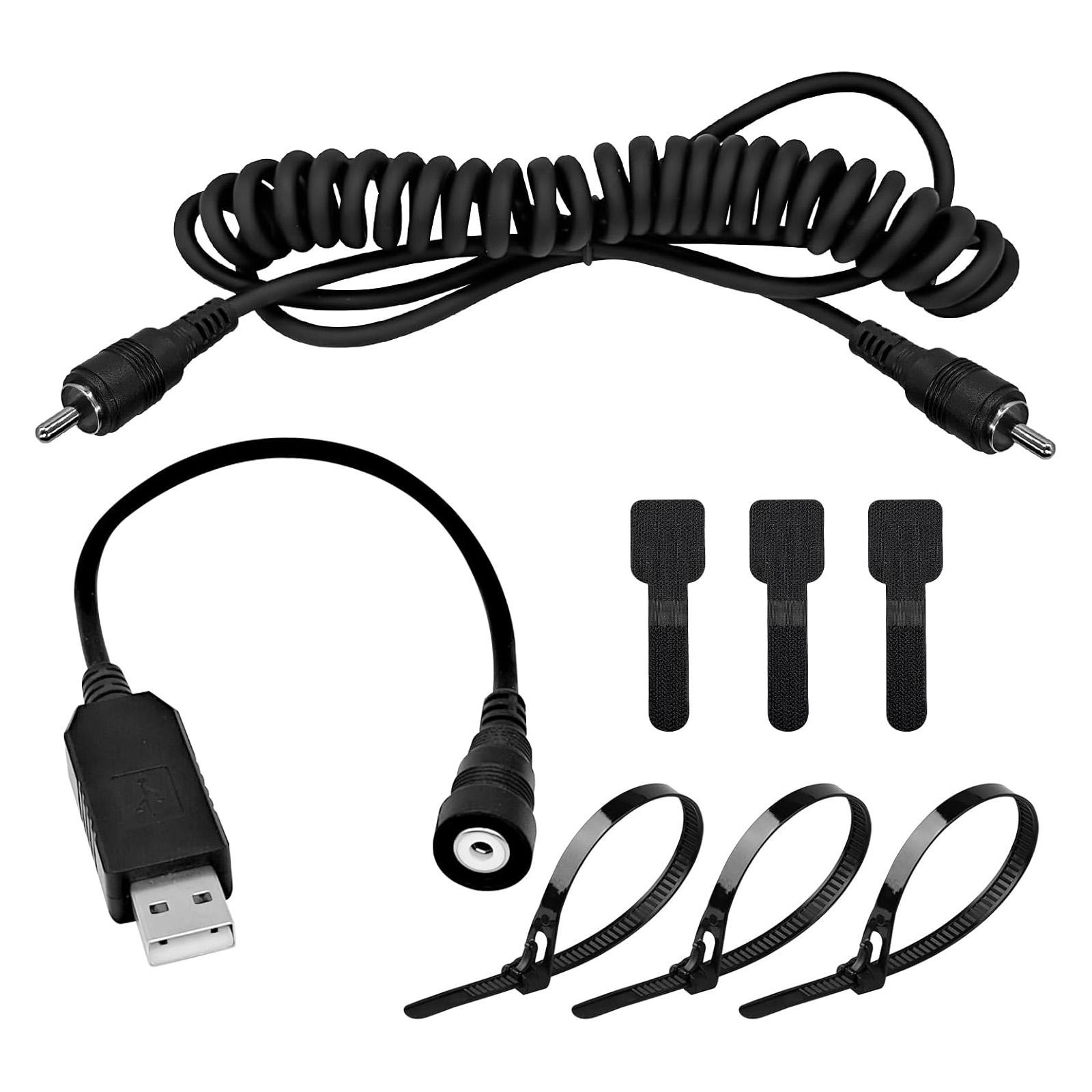 

Quick Heat Helmets Connector with Fast Warming Technology Universal Heated Cable for Snowmobile & Motorcycle 1